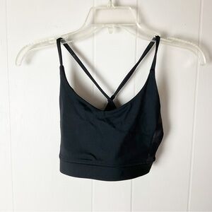 Zyia Black Iridescent Sports Bra Size XL Cross Back